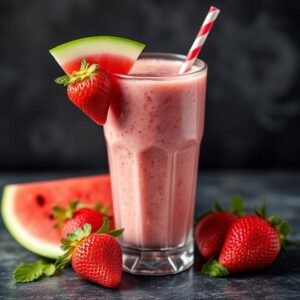 Watermelon and strawberry smoothie
