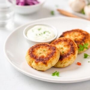 Fishcakes with Yogurt Sauce
